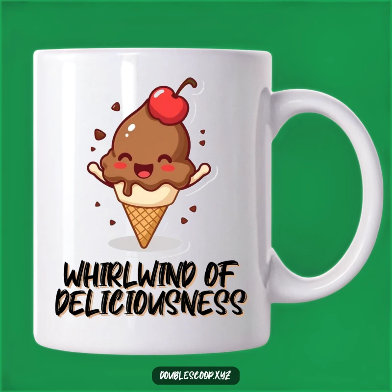 Funny Spinning Ice Cream Mug - Jovial Chocolate Treat for a Humorous Gift