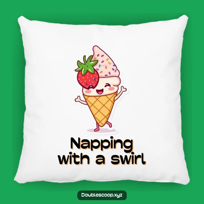 Funny Dancing Ice Cream Pillow - Soft and Sweet Cushion for Humorous Comfort