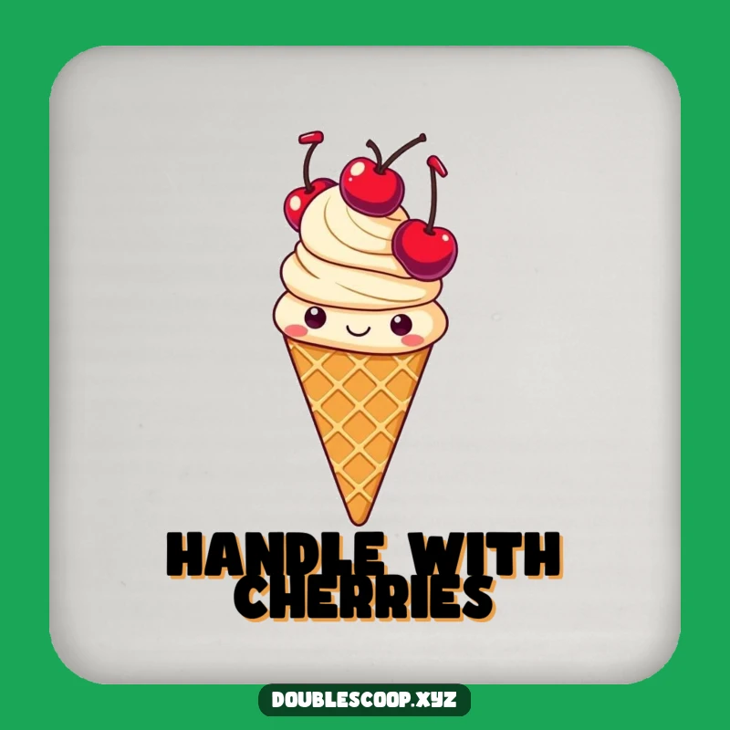 Funny Juggling Ice Cream Coaster Set - Protect Surfaces with Dessert Cheer