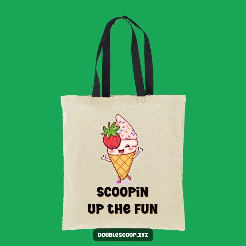 Funny Dancing Ice Cream Tote Bag - Carry Your Fun with Sweet Style